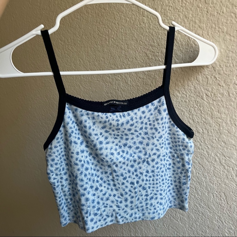 brandy melville blue cheetah tank
